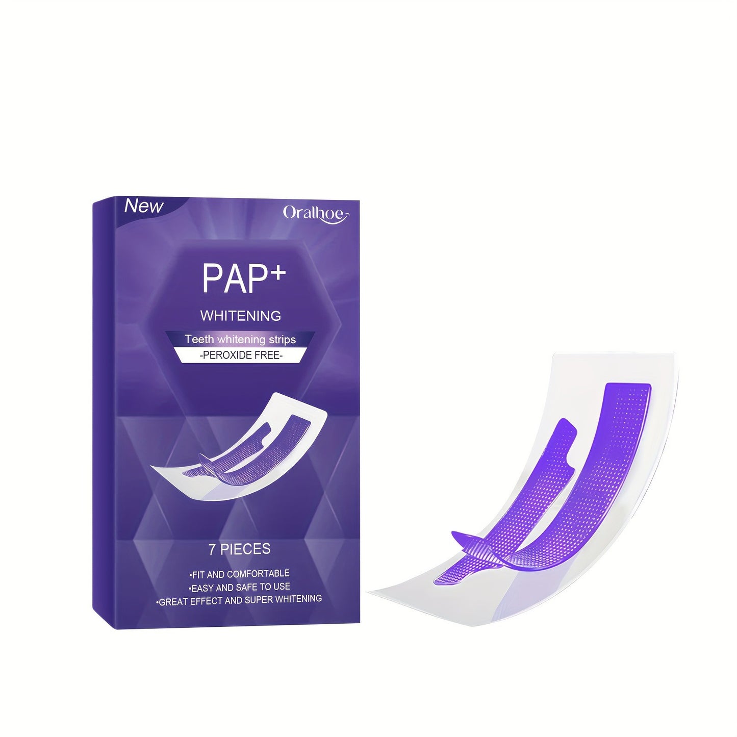 PurpleGlow™ Teeth Whitening Strips – Instant Enamel-Safe Whitening