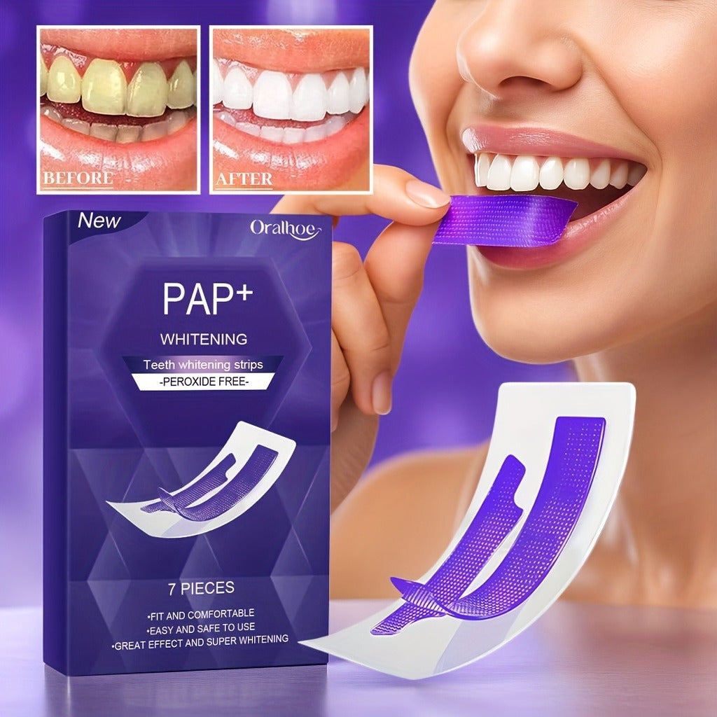 PurpleGlow™ Teeth Whitening Strips – Instant Enamel-Safe Whitening